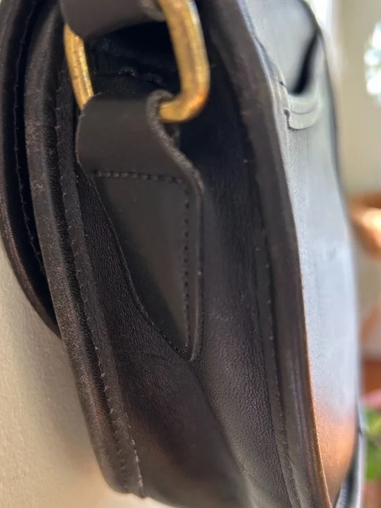 Vintage Black Leather Coach Bag - Picture 7 of 11